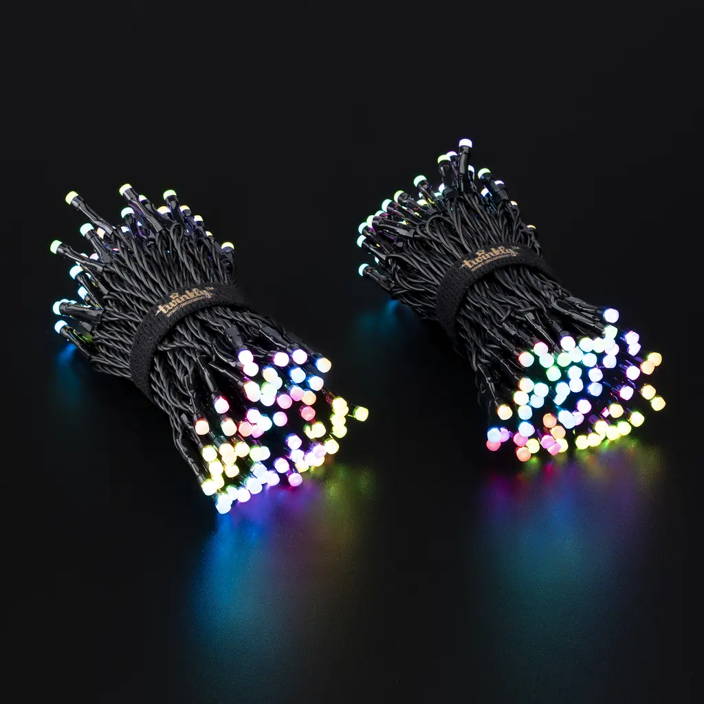 Twinkly Smart LED Гірлянда Twinkly Strings RGB 250, Gen II, IP44, довжина 20м, кабель чорний - фото 5