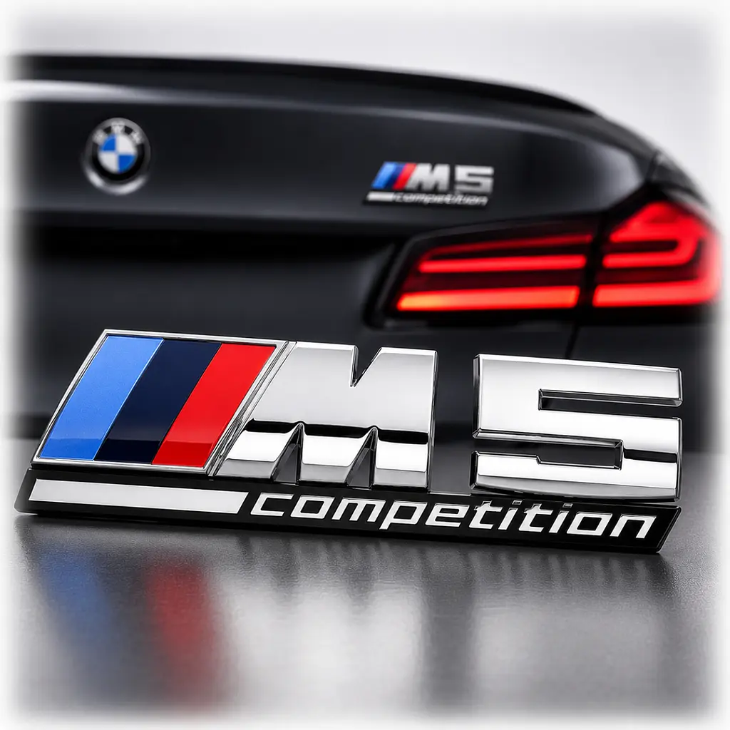 Емблема напис M5 competition для BMW хром пластик (на скотчі) - фото 3