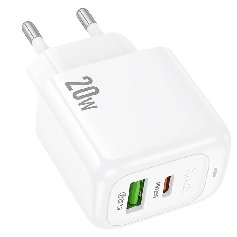 МЗП Hoco CS54A Surplus PD20W+QC3.0 (1USB-A/1C) White - фото 3