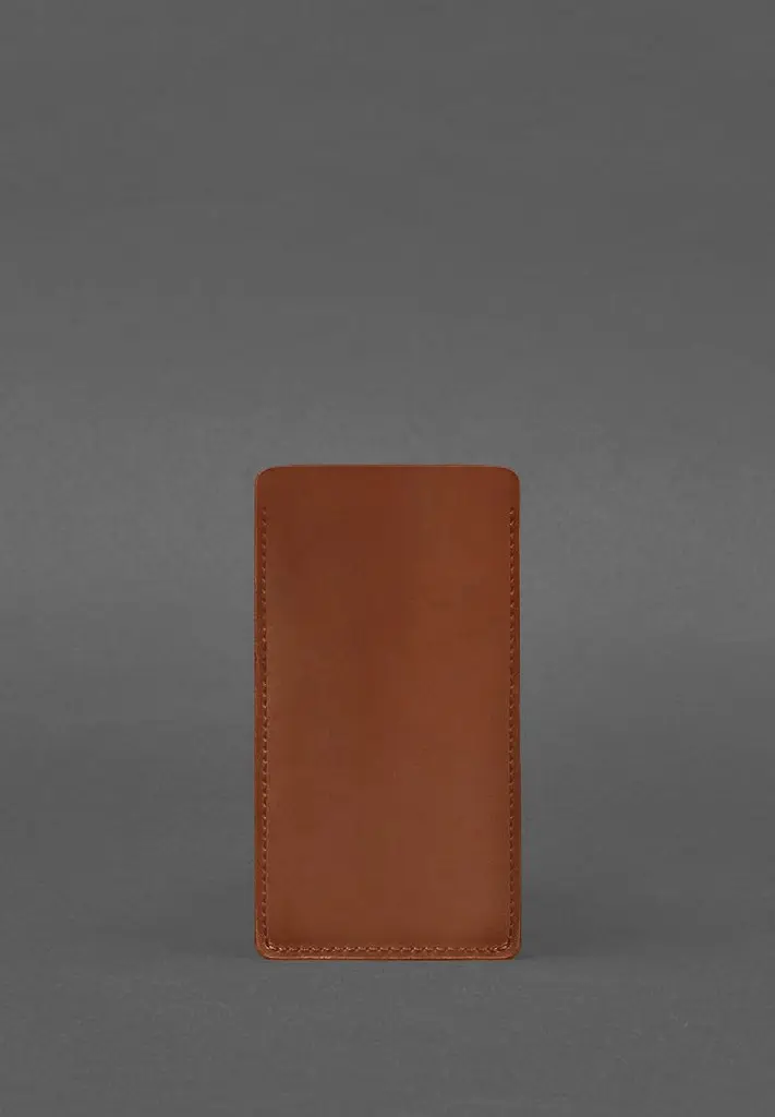 Шкіряний чохол для iPhone 13 Світло-коричневий Crazy Horse BlankNote - фото 2