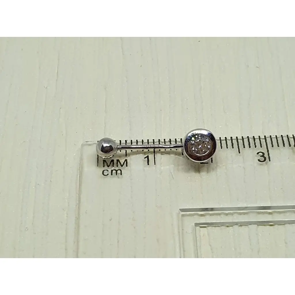 Золотая серьга-пирсинг Оникс с фианитом. ПИР00249 - фото 3