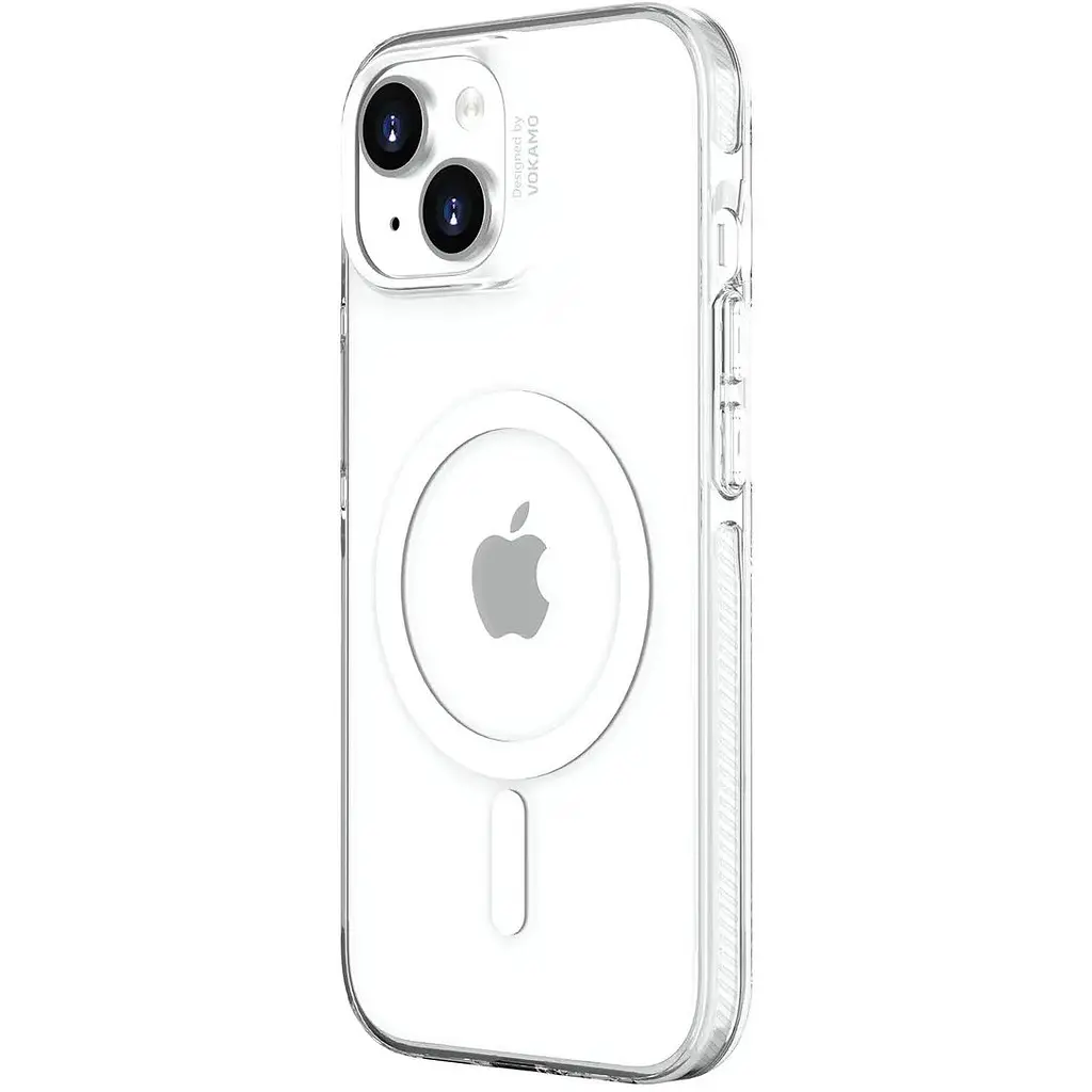 Чохол Vokamo для iPhone 15 захисний з магнітним кільцем прозорий - фото 2