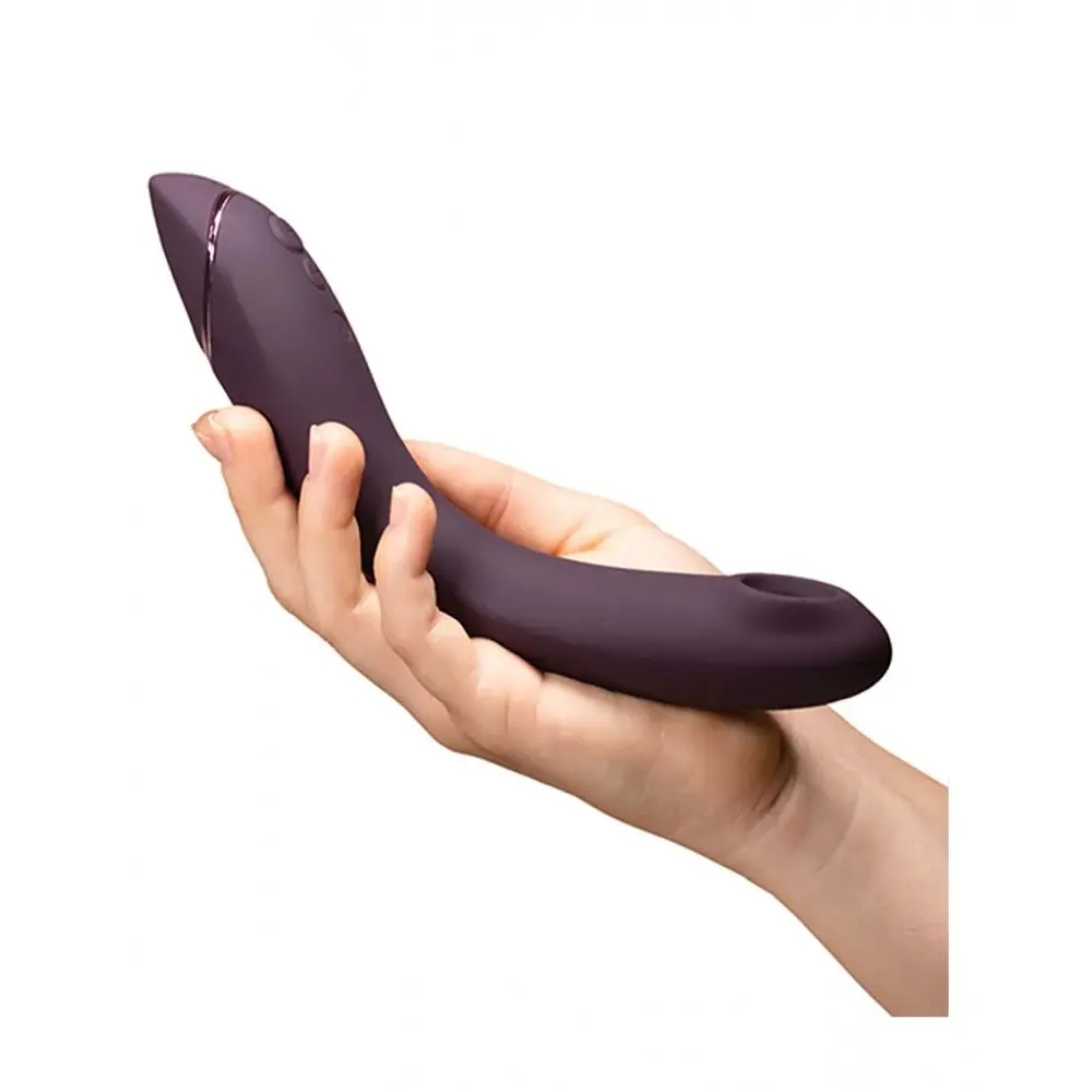Лубрикант Womanizer OG + 50 мл - Вибратор для точки G c вакуумной стимуляцией, 17.6х3.9 см баклажановый - фото 19