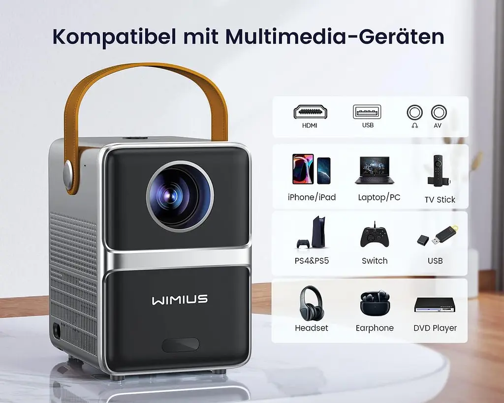 Проектор WiMiUS P61 HD Wi-Fi Bluetooth - фото 2