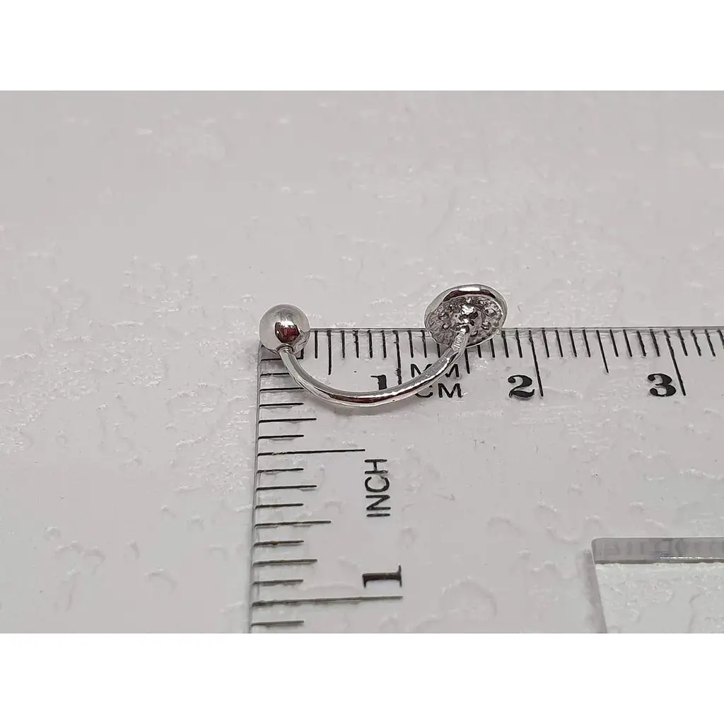 Золота сережка-пірсинг Гаразд з фіанітами. 3582594Б - фото 4