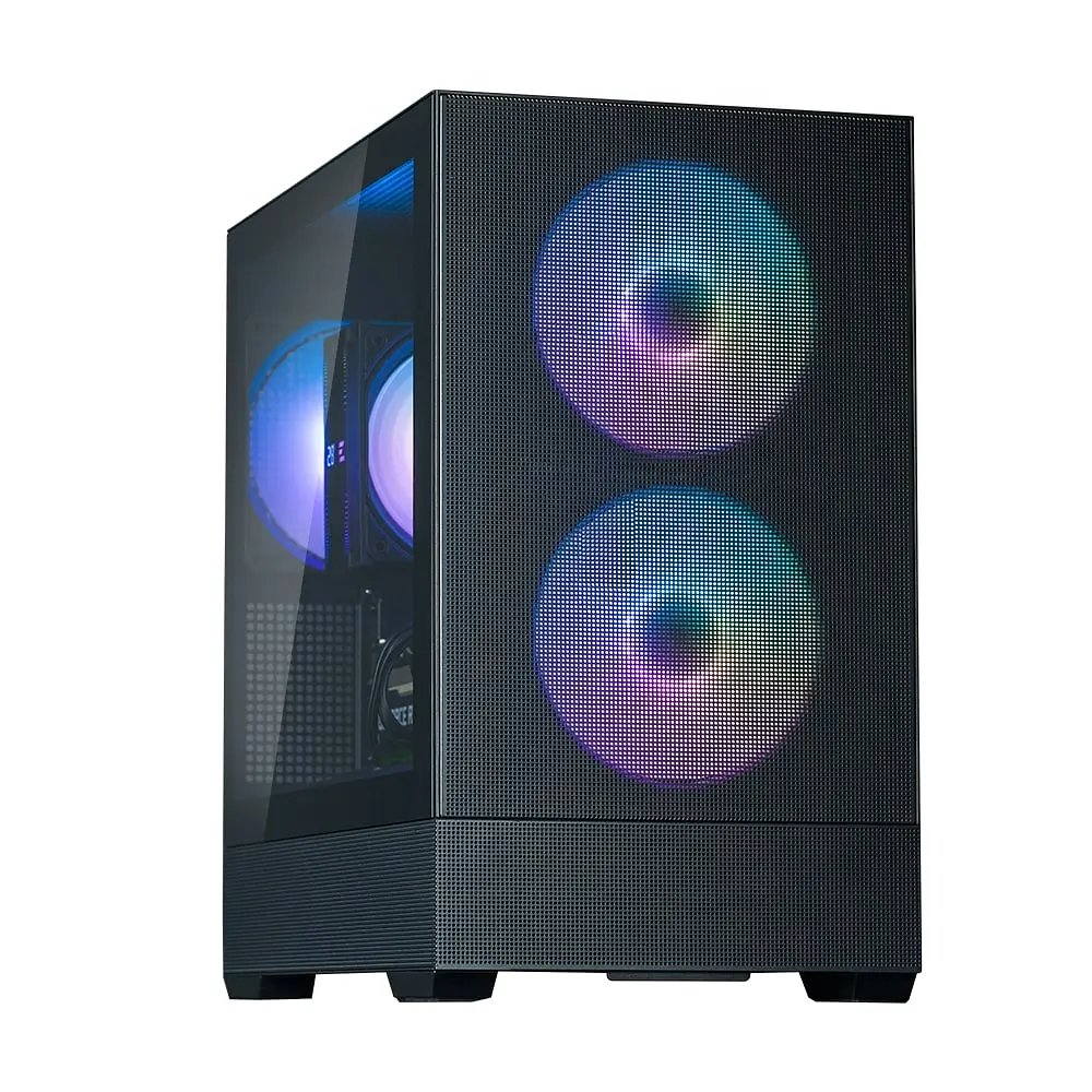 Zalman Корпус P30 AIR без БП, 1xUSB3.0, 1xUSBType-C, 3x140мм ARGB, VGA 392мм, LCS ready, TG Side Panel, mATX, чорний - фото 3