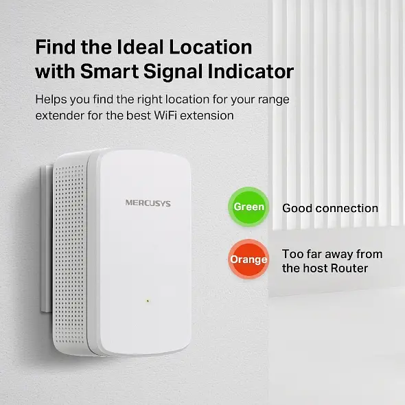 Усилитель сигнала Wi-Fi ретранслятор, репитер MERCUSYS ME10 AC1200, 1хFE LAN 2,4ГГц - фото 4