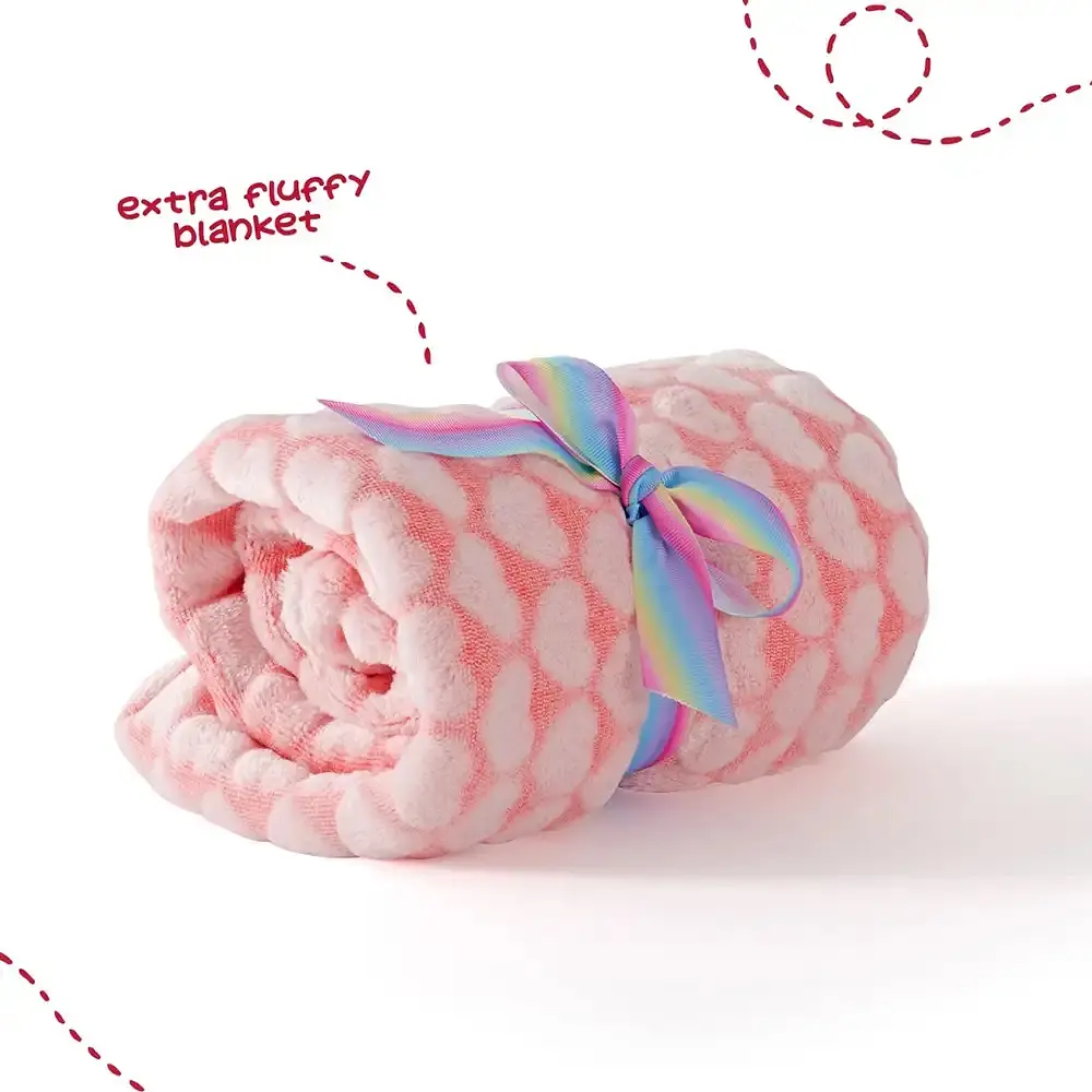 Плед Perletti Toys Tiara Unicorn з м'якою іграшкою 120x80 см рожевий/білий (P13071) - фото 2