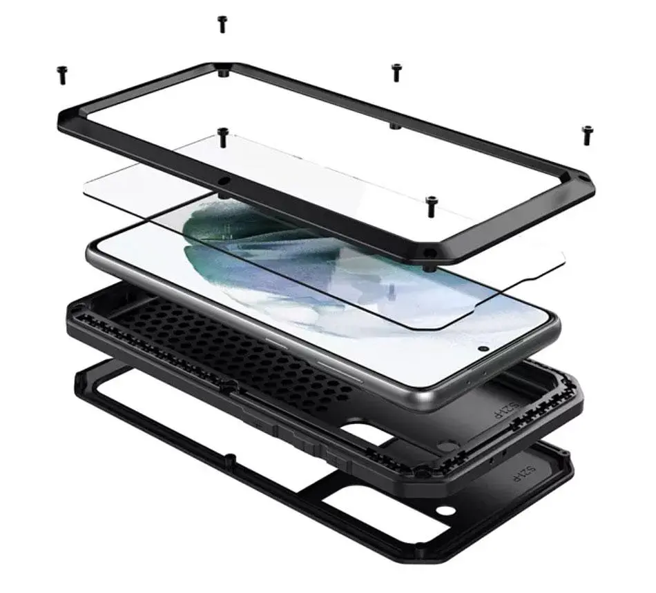 Противоударный чехол Primo Doom Armor для смартфона Samsung Galaxy S21 (SMG991) Black - фото 3
