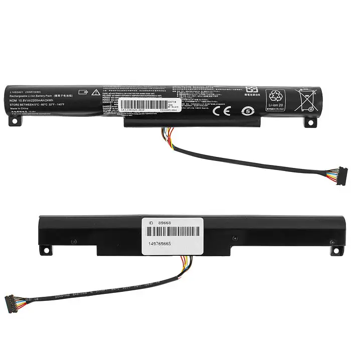 Батарея для ноутбука Lenovo L14C3A01 (B50-10 IdeaPad 100-15IBY) 10.8V 2200mAh 24Wh Чорний - фото 2