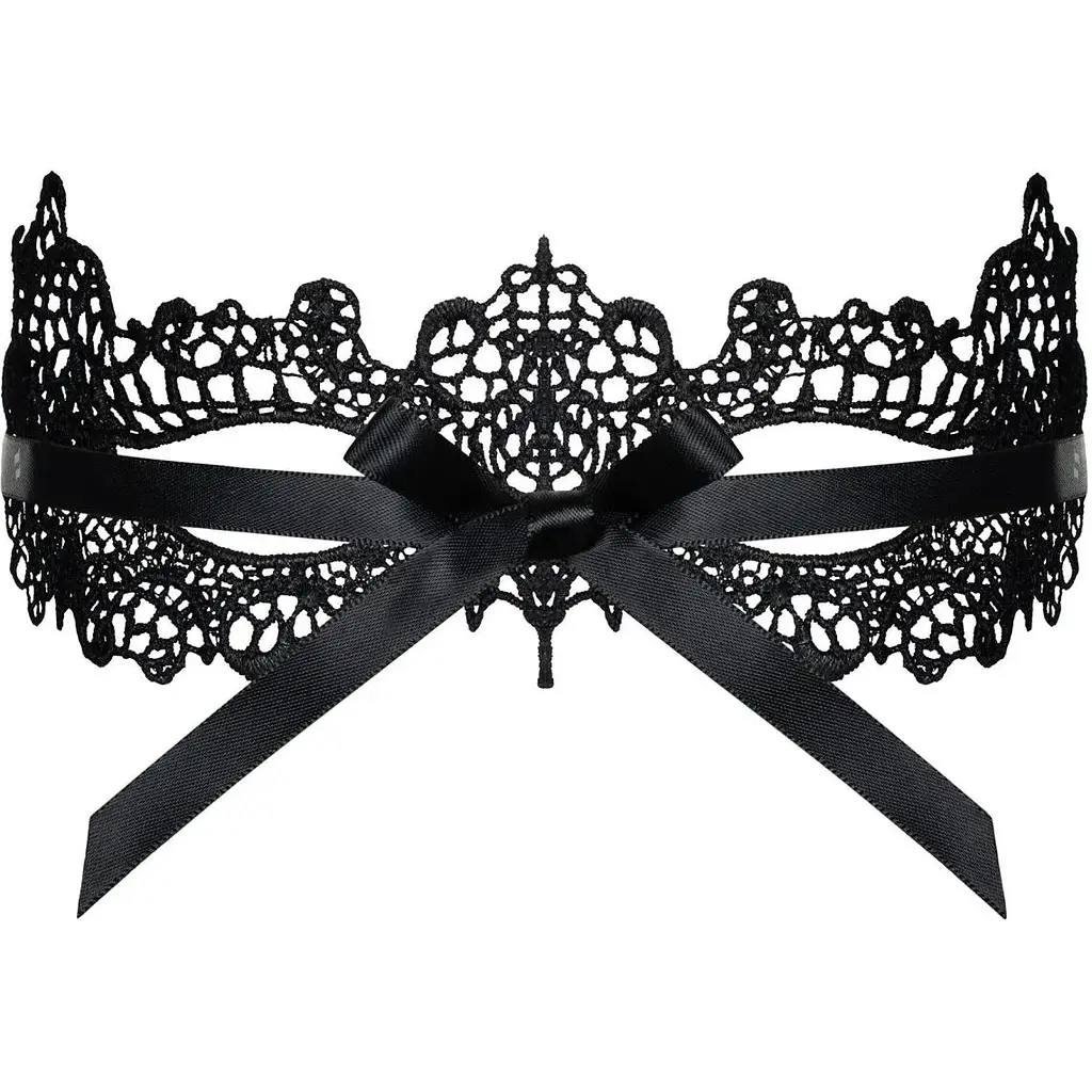 Мереживна маска Obsessive A701 mask, єдиний розмір, чорна - фото 2