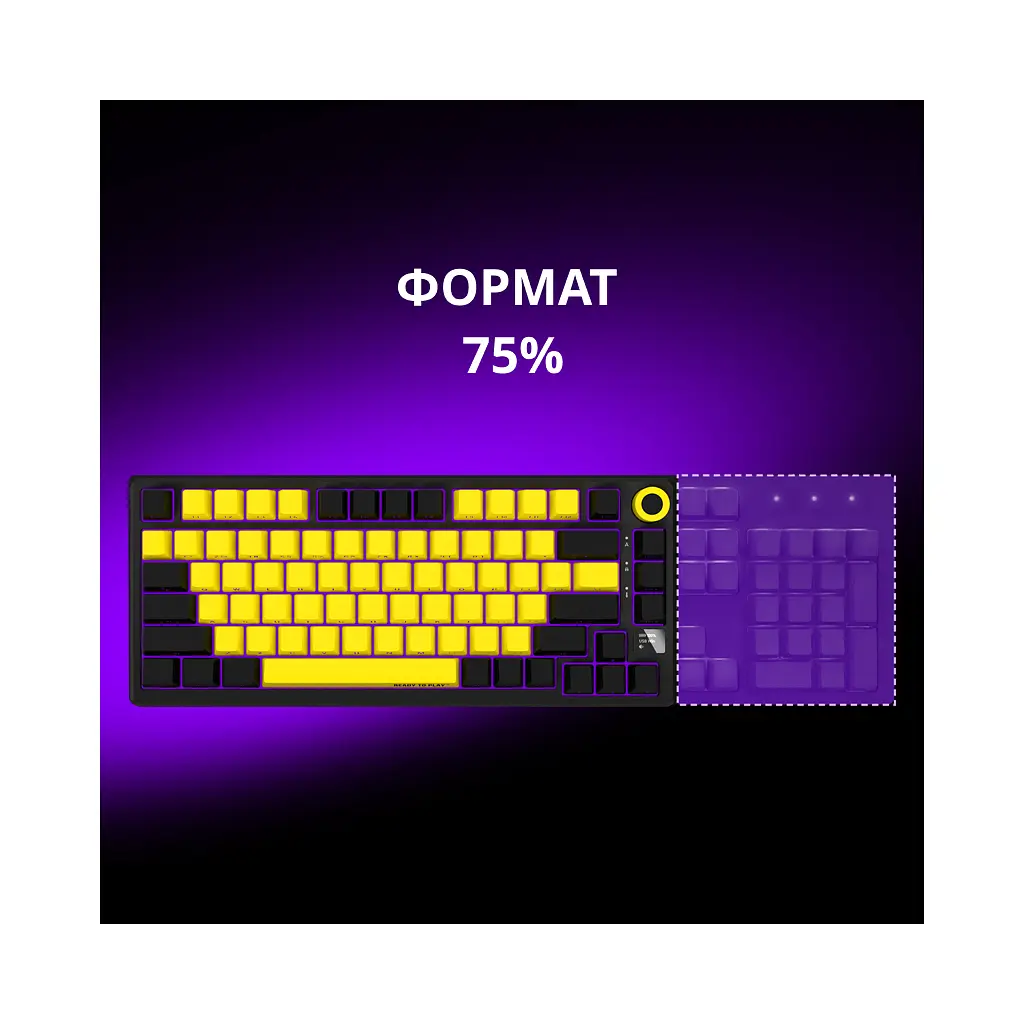 Клавіатура Lorgar KBP7075W Pro RGB Wireless/Bluetooth/USB UA Beige (LRG-KBP7075W-RT-US) - фото 10