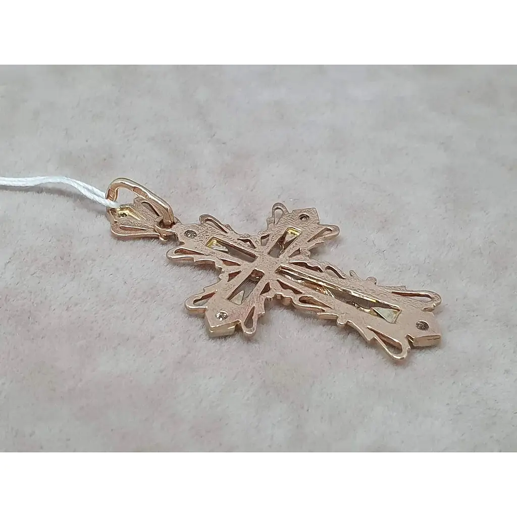 Золотий хрестик Гаразд Розп'яття Христа. 3042259 - фото 3