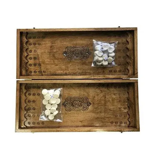 Нарди дерев'яні ручної роботи Backgammon 1 NR-5244, 32 фішки двох кольорів - фото 2