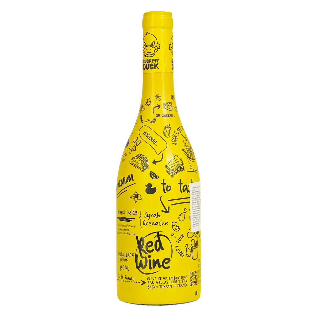 Вино Vin de France Suck My Duck Sleeve красное сухое 0.75 л  - фото 4