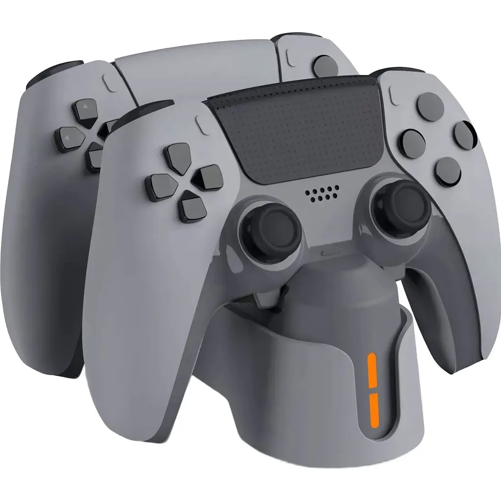 Зарядна станція Dobe Dual Charging Dock TP5-1501X для DualSense Sony PS5 Gray [125877] - фото 4