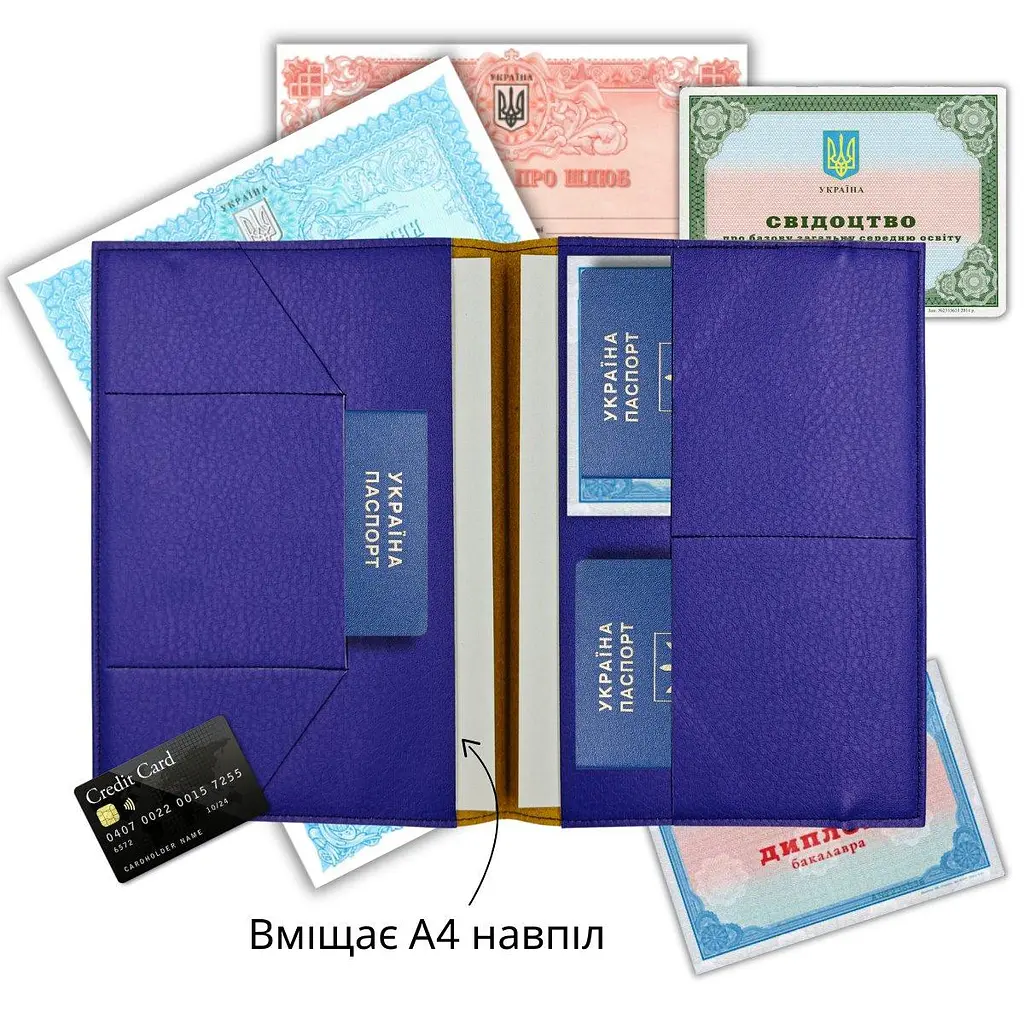 Органайзер для документів А5 синій Літак Все буде Україна - фото 4