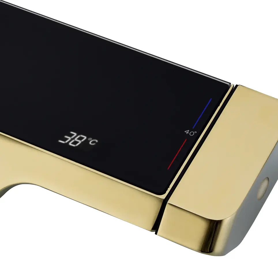 Душовя система Rea Rob з термостатом та виливом brushed gold REA-P6623, Золотий - фото 10
