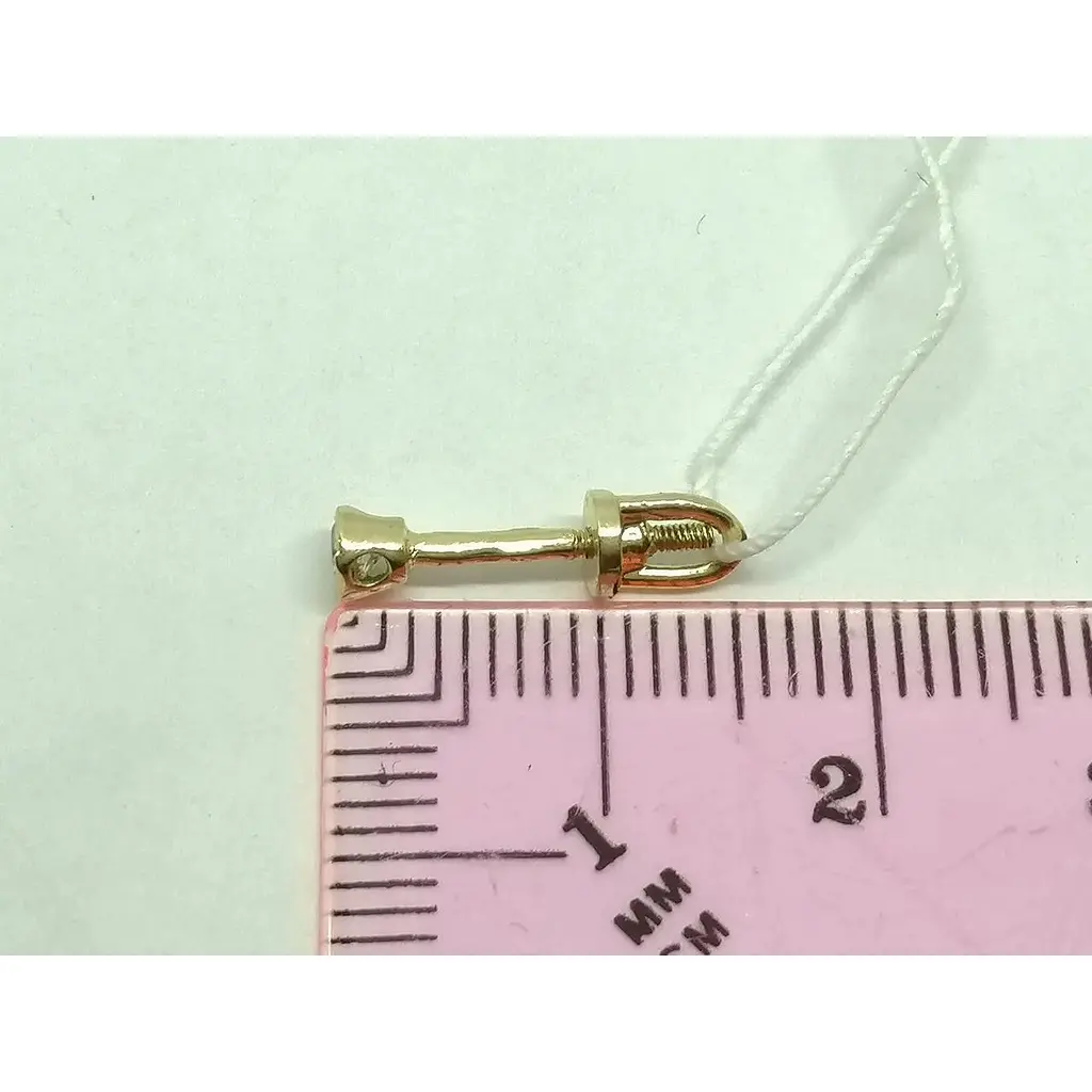 Золотые серьги-пуссеты Гаразд с фианитами. 3531639 - фото 5