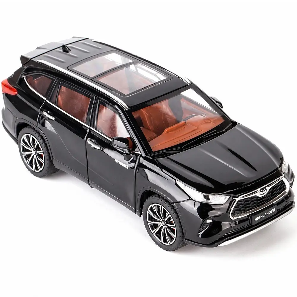 Колекційна металева модель автомобіля АвтоЕксперт Toyota Highlander Hybrid з інерцією, світлом та звуком 1:24 - фото 6