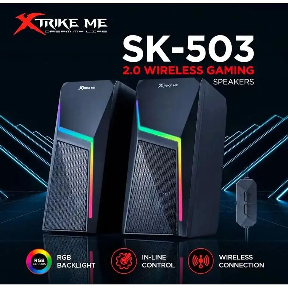 Колонки компьютерные Xtrike Me SK-503 с подсветкой 6W Bluetooth RGB - фото 3