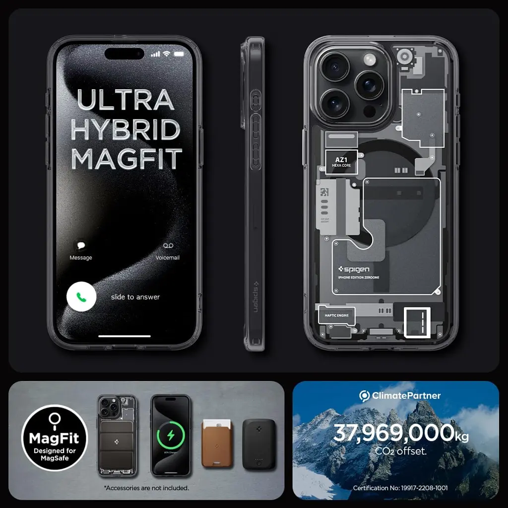 Чехол для мобильного телефона Spigen Apple iPhone 15 Pro Ultra Hybrid MagFit Zero One (ACS06721) - фото 9