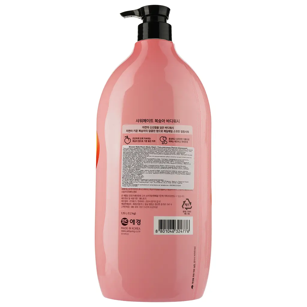 Гель для душу Shower Mate Персик, 1,2 л - фото 2