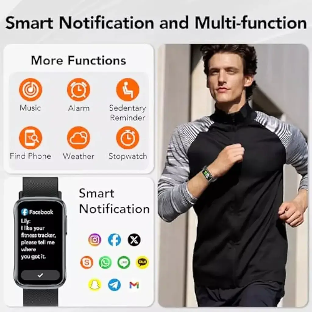 Розумний годинник Timu Fitness Tracker із серцевим ритмом 24/7 - фото 6