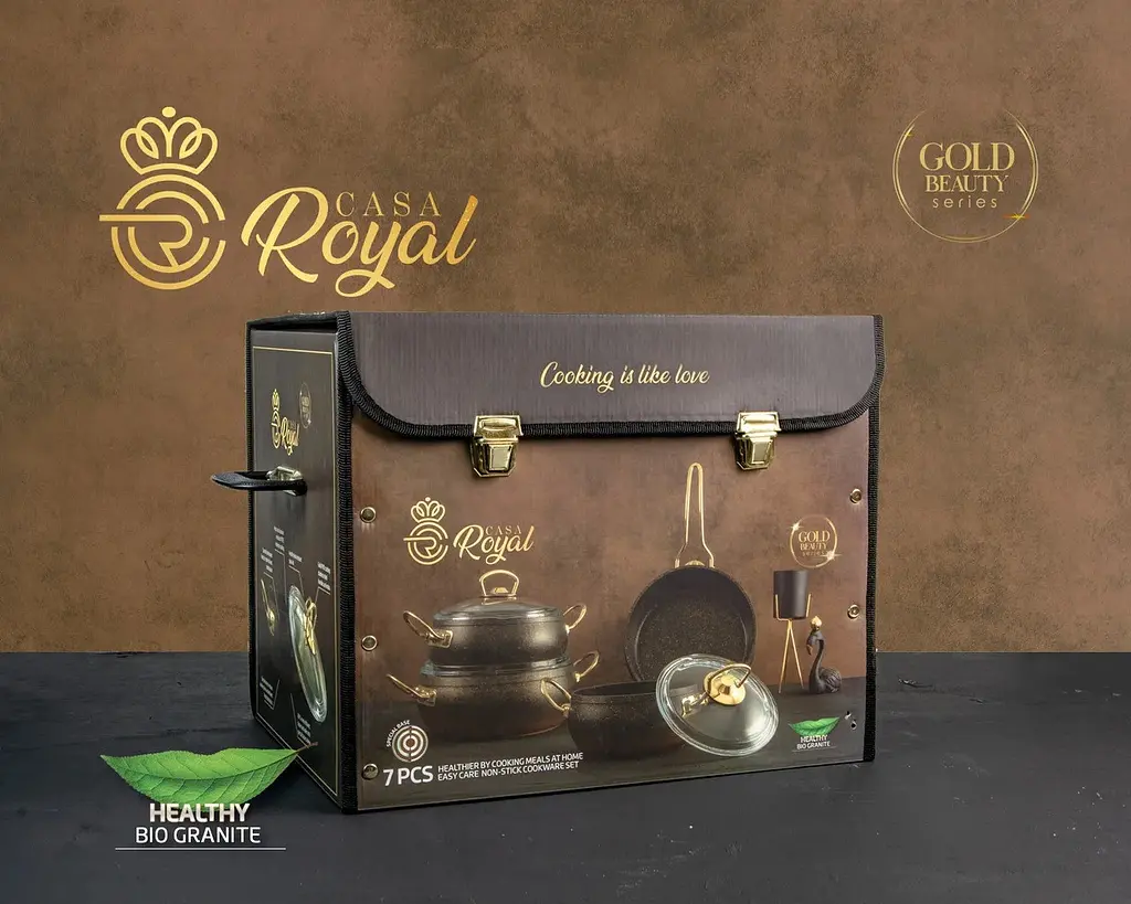 Набір посуду Casa Royal G-UKR 20200 "Bio Granit" Cream 7 предметів - фото 7