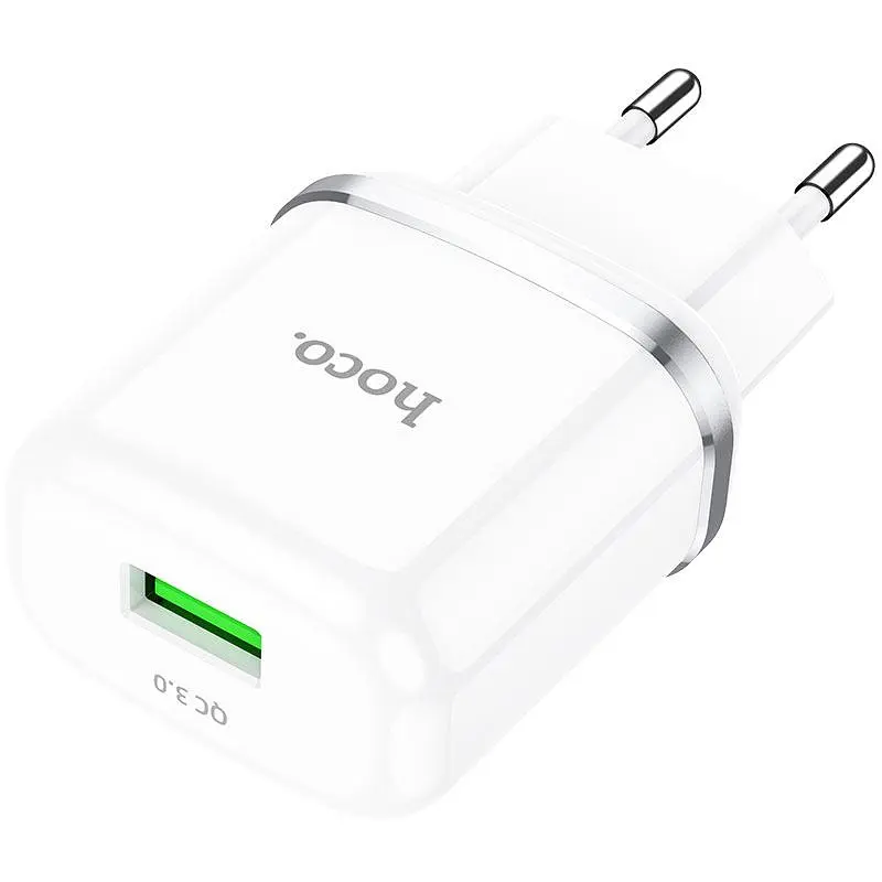 Адаптер живлення HOCO N3 Special FCP AFC 1 USB 18W QC 3.0 (Safety Certified) білий