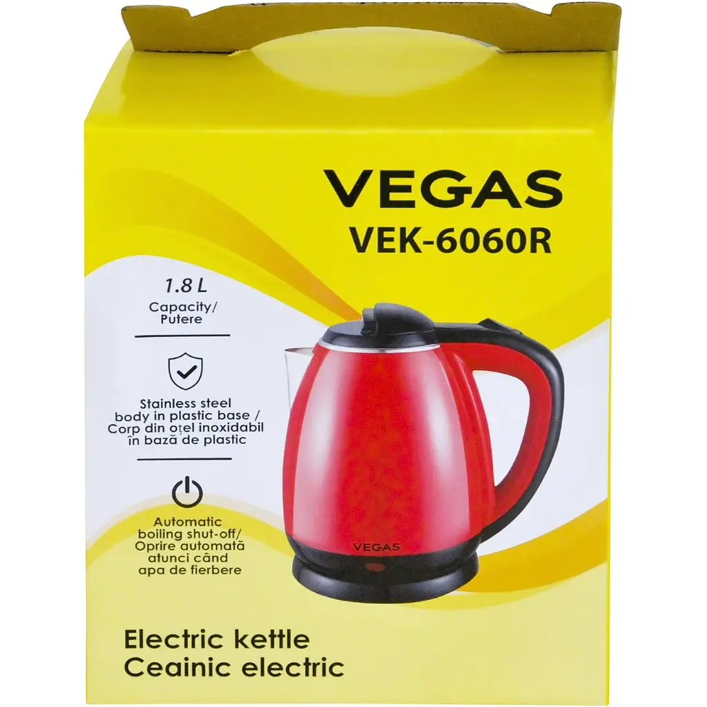 Чайник електричний Vegas VEK-6060R 1500Вт 1.7 л червоний (VEK-6060R) - фото 7
