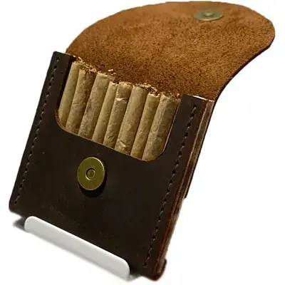 Портсигар на 10 самокруток D.Ivanchak N2 Leather Brown - фото 2