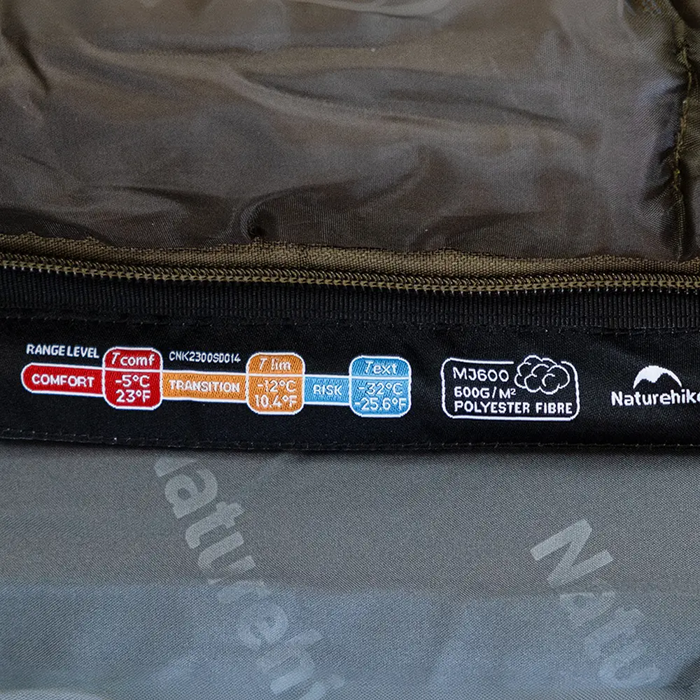 Спальник з капюшоном Naturehike CNK2300SD014 MJ600 Січ, зелений - фото 5