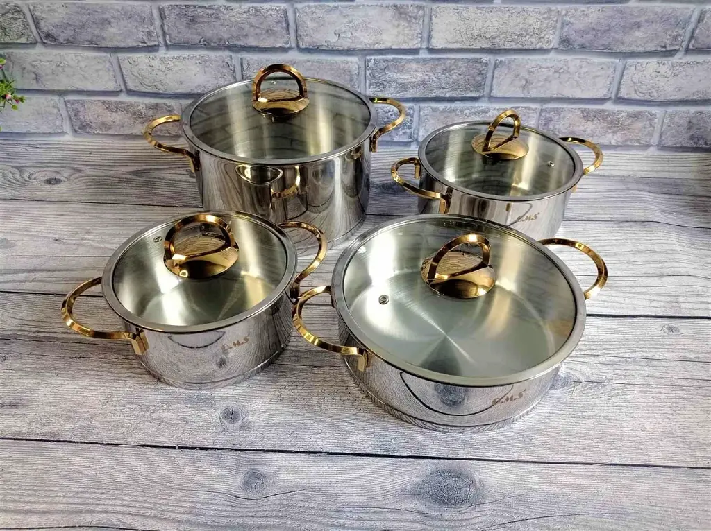 Набір посуду O.M.S. Collection 1087 Gold 18 предметів - фото 8