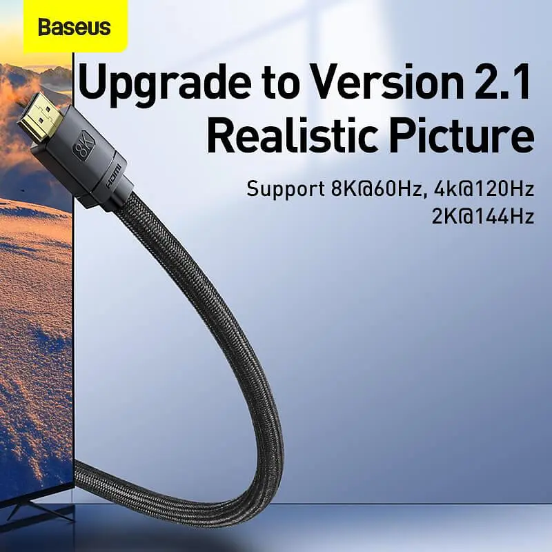 Кабель BASEUS HDMI 8K Adapter Cable 2 метра (CAKGQ-K01) - фото 2