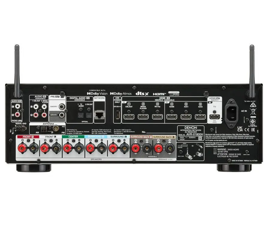 AV-ресивер 7.2-канальный Denon AVR-X1800H - фото 4