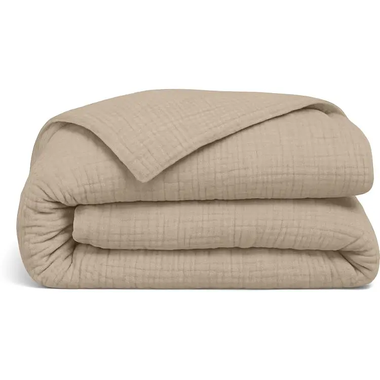 Підковдра полуторна муслін 160х220 BEIGE COSAS (4822052481721)