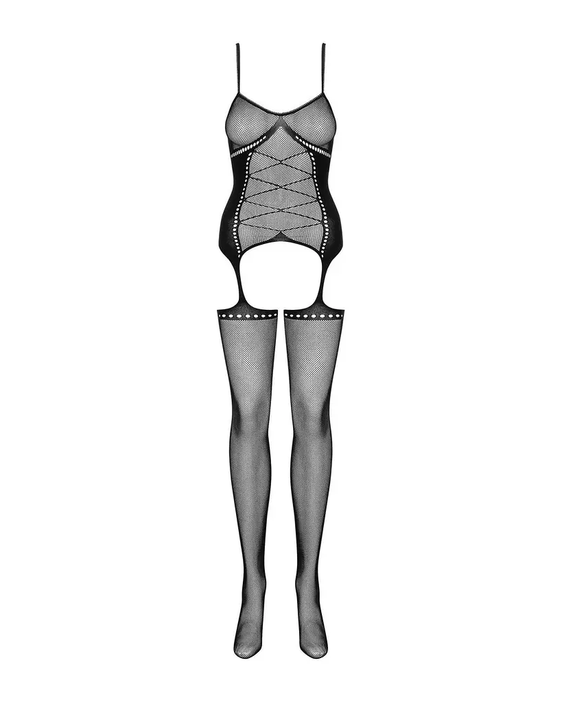 Бодистокинг Obsessive Bodystocking G314 имитация корсета и корсетной шнуровки S/M/L - фото 5