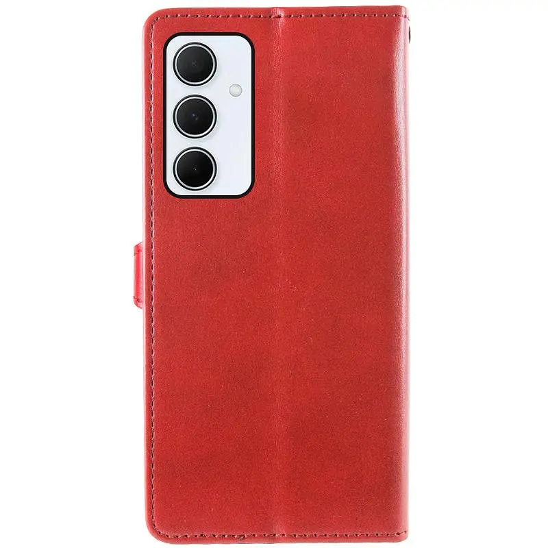 Кожаный чехол-книжка Getman Gallant (PU) для Samsung Galaxy S25 FE Красный - фото 2