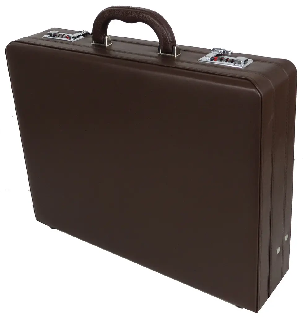 Кейс дипломат із екошкіри зі збільшенням обсягу Portfolio S1645432 Коричневий - фото 4