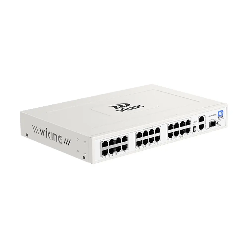 PoE-комутатор 27-портовий некерований Wiking WK-PS227GF, 24x100Mbps PoE, 2x1000Mbps Uplink, 1x1000Mbps SFP, 270W (73-00273) - фото 3