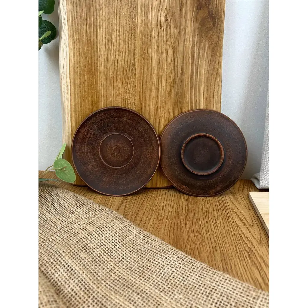 Блюдце для чашки керамічне (глиняне) - фото 5