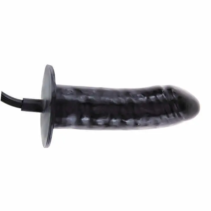 Надувний фалоімітатор Baile LyBaile Bigger Joy Inflatable Penis, 15.5х4 см (чорний) - фото 2