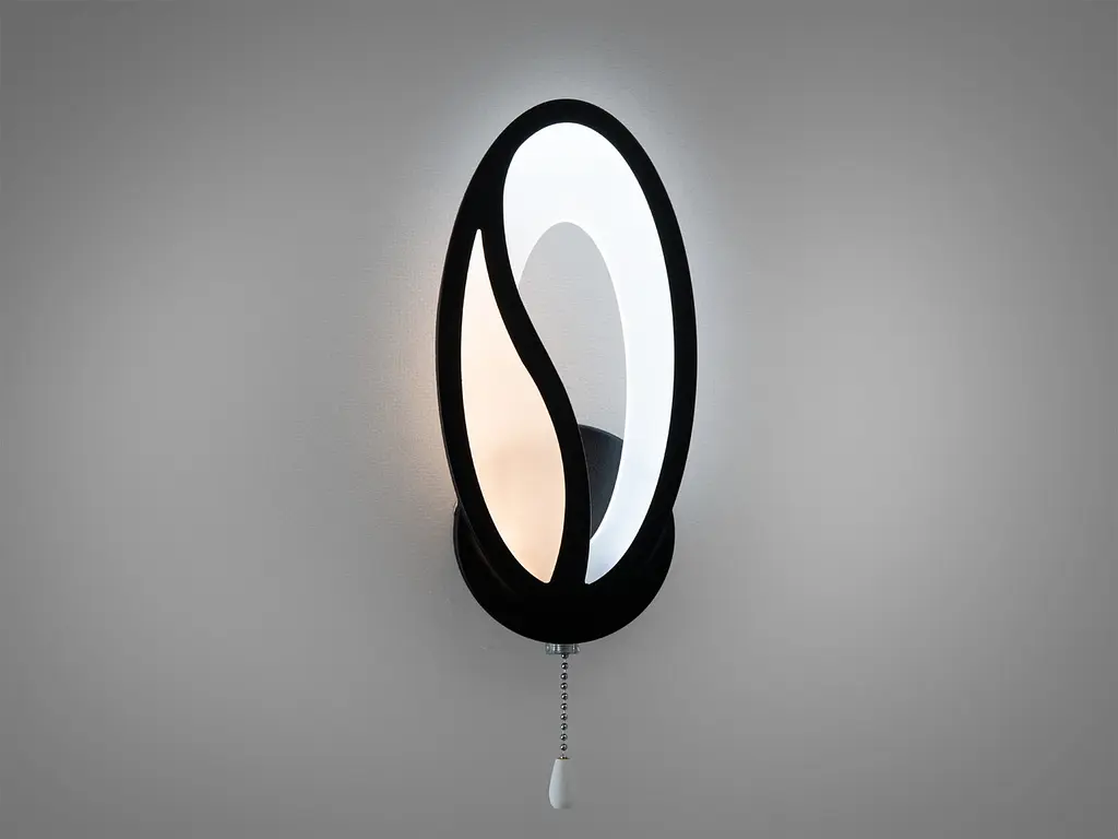 Светильник настенный LED Diasha 8090/1BK 14W черный IP20 - фото 3