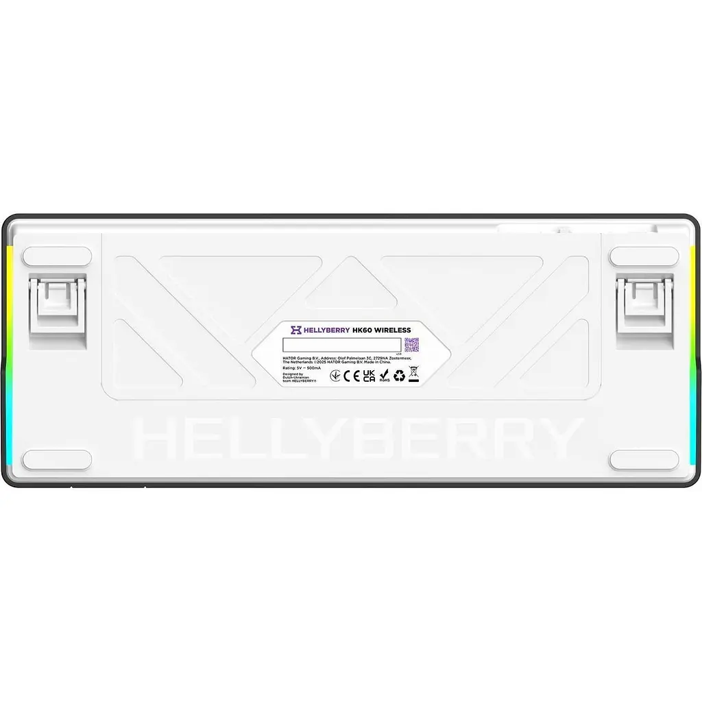 Bluetooth Клавіатура HATOR Hellyberry HK60 Wireless White/Violet UA - фото 5
