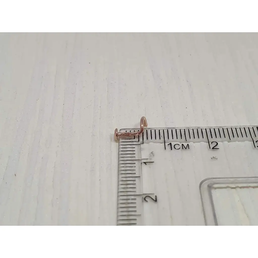 Золота сережка-пірсинг Астор в ніс. Артикул 3182120 - фото 3