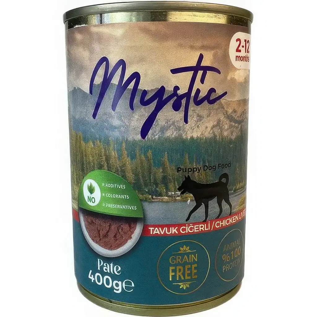 Вологий корм Mystic паштет для цуценят з куркою та лівером 400 г