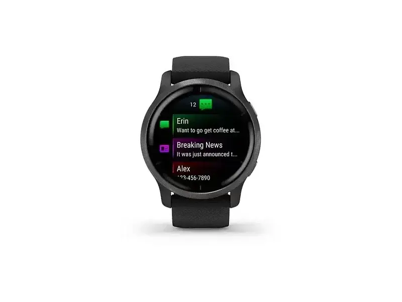 Смарт-годинник Garmin Venu 2 Slate Stainless Steel Bezel with Black Case and Silicone Band (010-02430-11/01) - фото 3