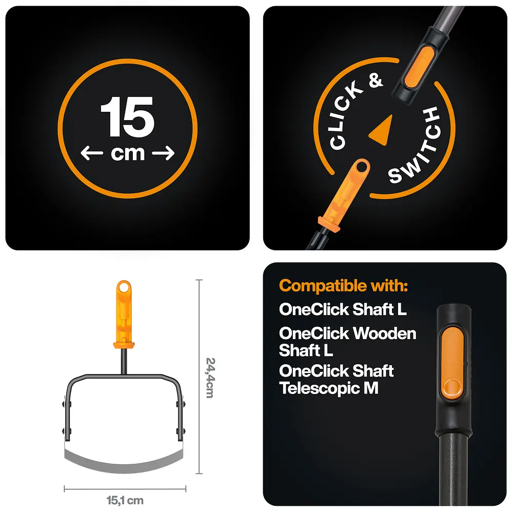 Плоскоріз для видалення бур'янів Fiskars OneClick 15 см (1080696) - фото 2