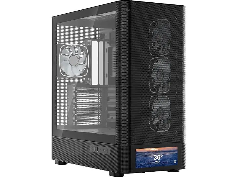 Корпус MODECOM VOLCANO AQ500 ARGB MIDI BLACK (MC-A-AQ500-4FA-B) - фото 2